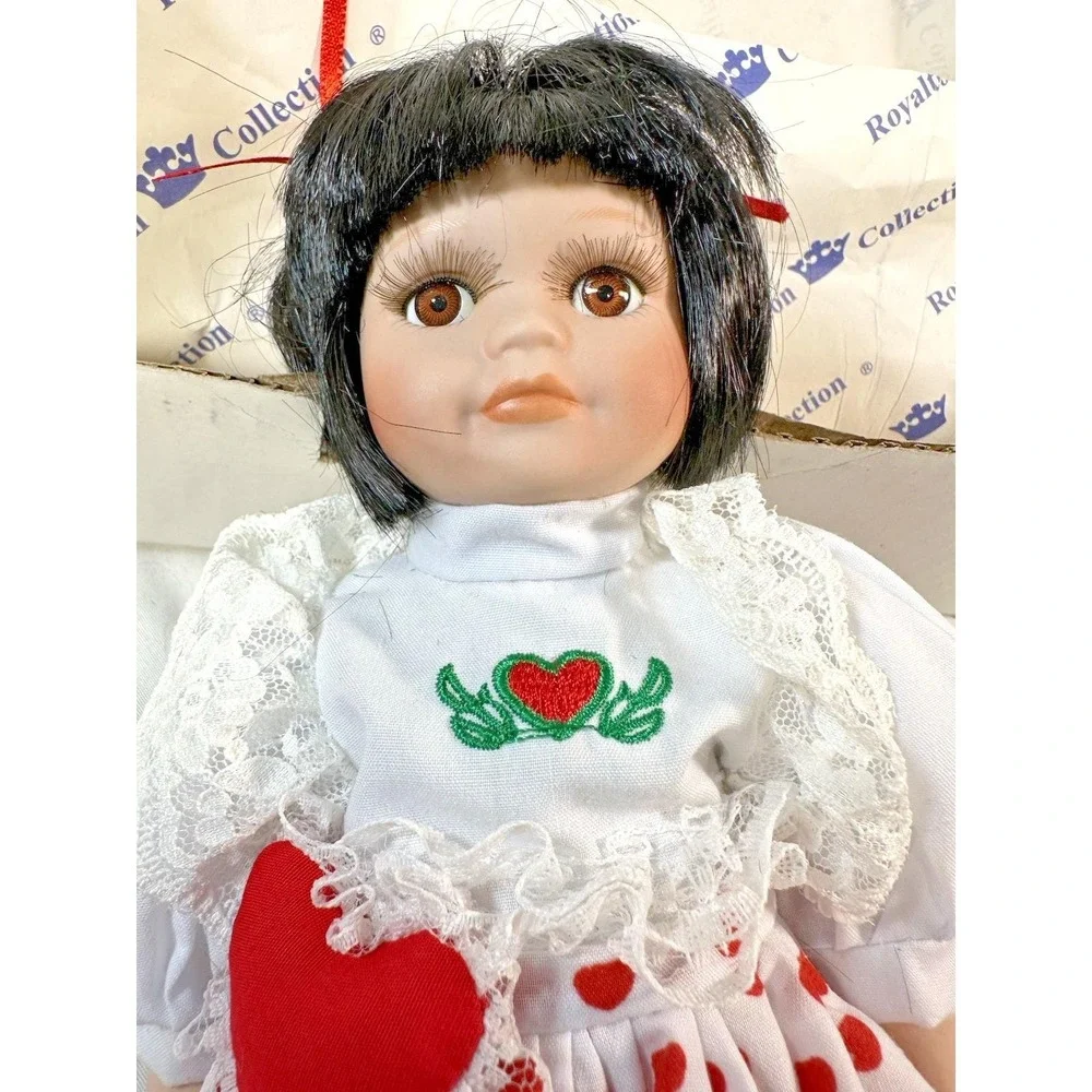 Royalton Collection Valentine Porcelain Collector Doll Red Heart Dress